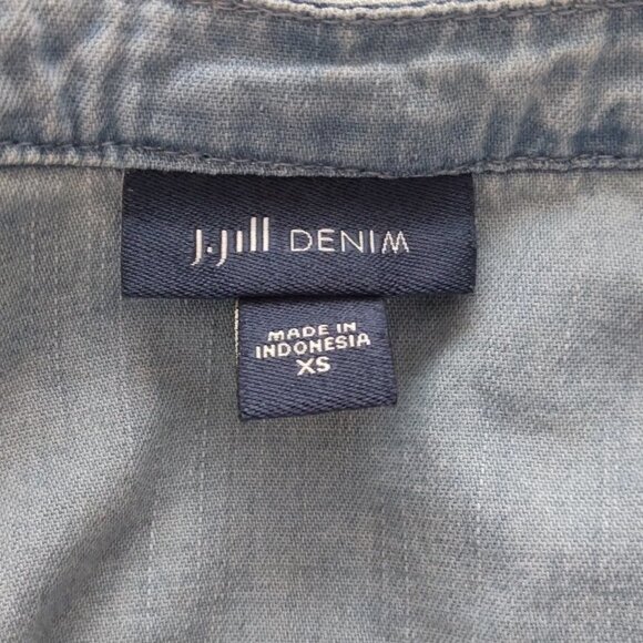 J. Jill | Chambray Knot Button Shirt | Size XS - Picture 7 of 8